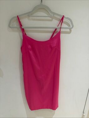 Indie XO Hot Pink Satin Slip Dress